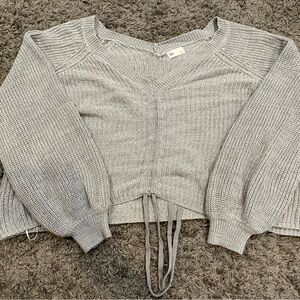 Grey Scrunch Sweater